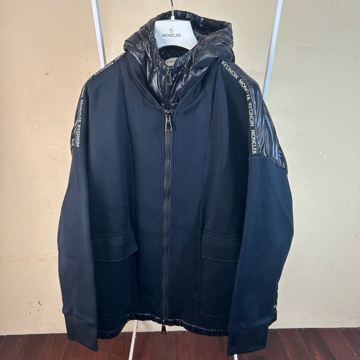 MONCLER モンクレール19AW カーディガン ナイロン切替ジップアップフーディ パーカージャケット S拍卖