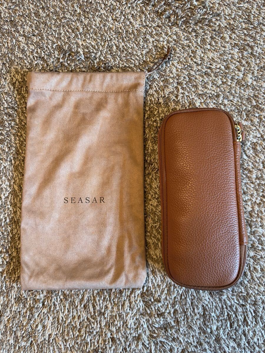 しーさー OctFold ペンケース エンボスレザー 本革 ブラウン拍卖