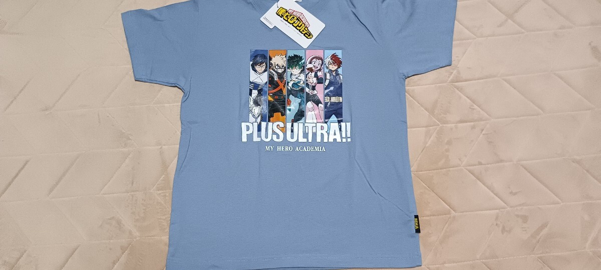 僕のヒーローアカデミア 半袖Tシャツ 水色 160㎝拍卖