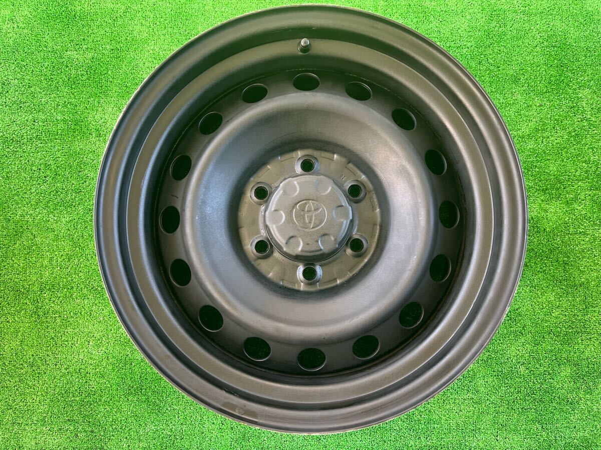 ☆送料無料☆FJクルーザー 純正スチールホイール 17インチ×7.5J ET+15 PCD139.7 6穴 1本のみ 艶消し黒塗装品 ハイエース200系の流用等 ②拍卖