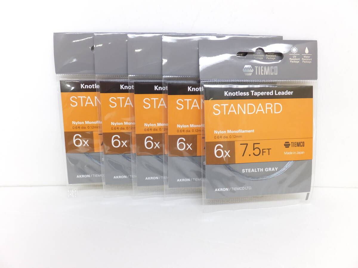 セール◆ティムコ◆テーパーリーダー◆ノットレス テーパードリーダー スタンダード 7.5FT 6X 5個セット◆定価¥1,430(税込み)拍卖