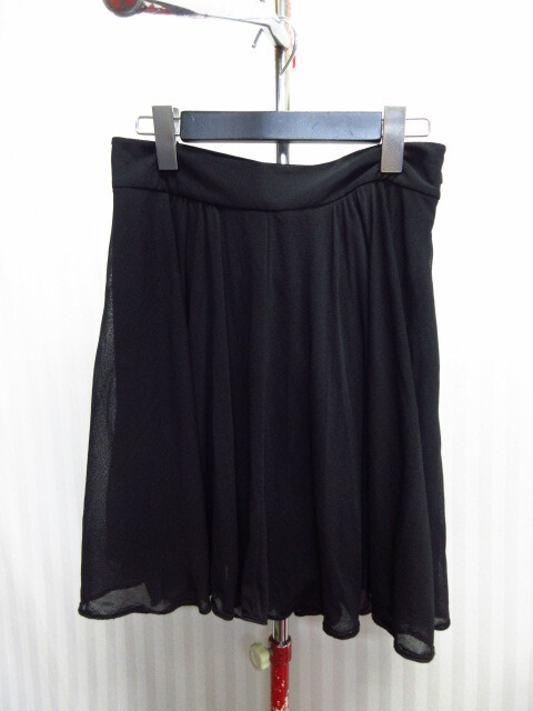 ヴィヴィアンタム スカート SIZE0 黒 シフォンスカート フレアスカート ボトムス 06033拍卖