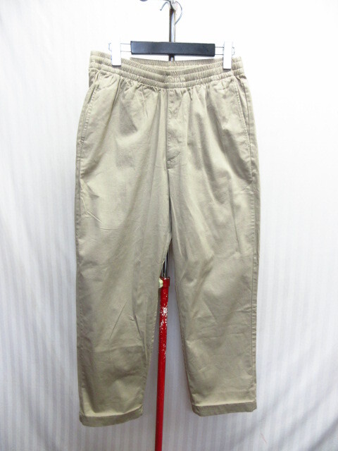 未使用 ユニクロ コットンリラックスアンクルパンツ メンズS ベージュ イージーパンツ トラウザーパンツ ワイドパンツ ズボン 06111拍卖
