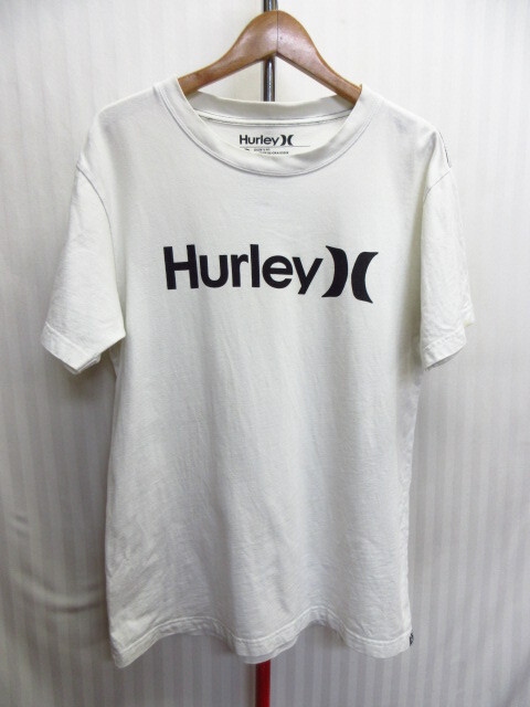 HURLEY ハーレー ロゴTシャツ メンズL 白Tシャツ 半袖カットソー ビッグロゴTシャツ サーフシャツ サマーシャツ 半袖シャツ 06241拍卖