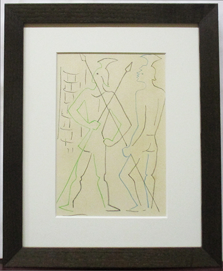 ジャン・コクトー『地獄の陰謀(THEATRE)』リトグラフ ed.8890/9160. 額、箱付き 1957年制作 サインとエディションの記載なし拍卖