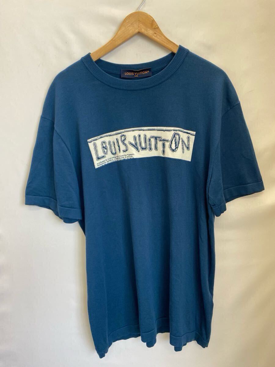 【LOUIS VUITTON】ルイヴィトン ショートスリーブコットンクルーネック Tシャツ ブルー RM241M AUR 31拍卖
