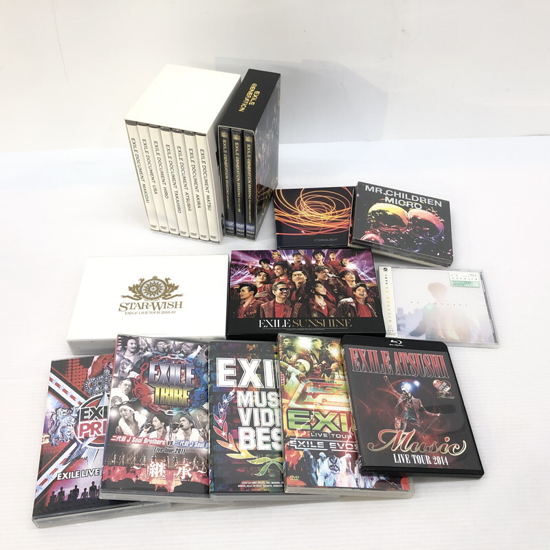 TEI【現状渡し品】EXILE ライブ DVD 他 CD DVDまとめ売り 入野自由 ミスチル など〈010-250605-YO-15-TEI〉拍卖