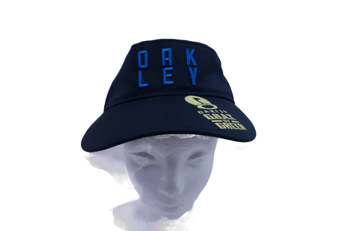 【50%オフ】【美品】OAKLEY(オークリー) サンバイザー 紺 メンズ ゴルフ用品 2402-0064 中古拍卖