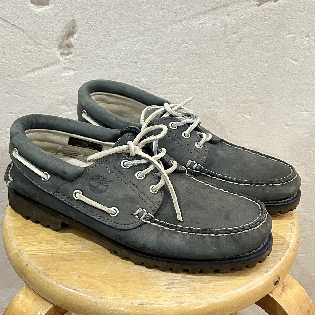 TIMBERLAND / ティンバーランド 3EYE デッキシューズ グリーン系 モカシン メンズ 8.5w レザー used拍卖