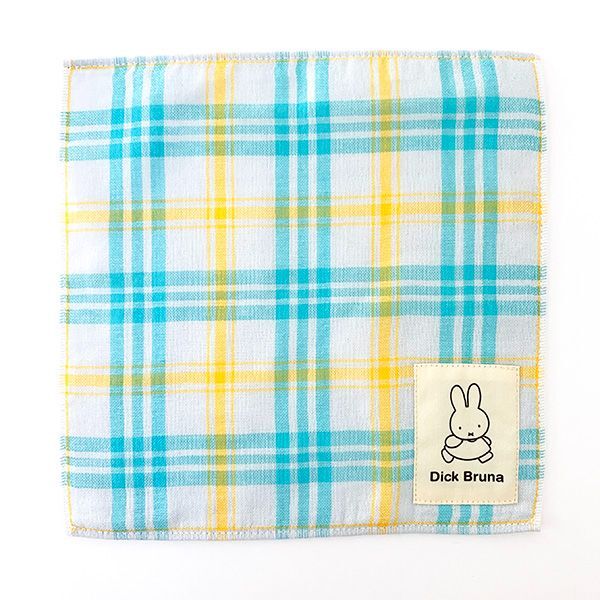 【廃番】ミッフィー miffy チェックハンカチタオル ハンドタオル グリーン拍卖