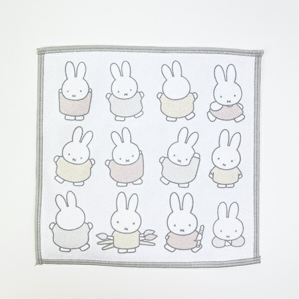 ミッフィー miffy いろいろミッフィー ミニタオル ハンカチ 日本製 西川拍卖