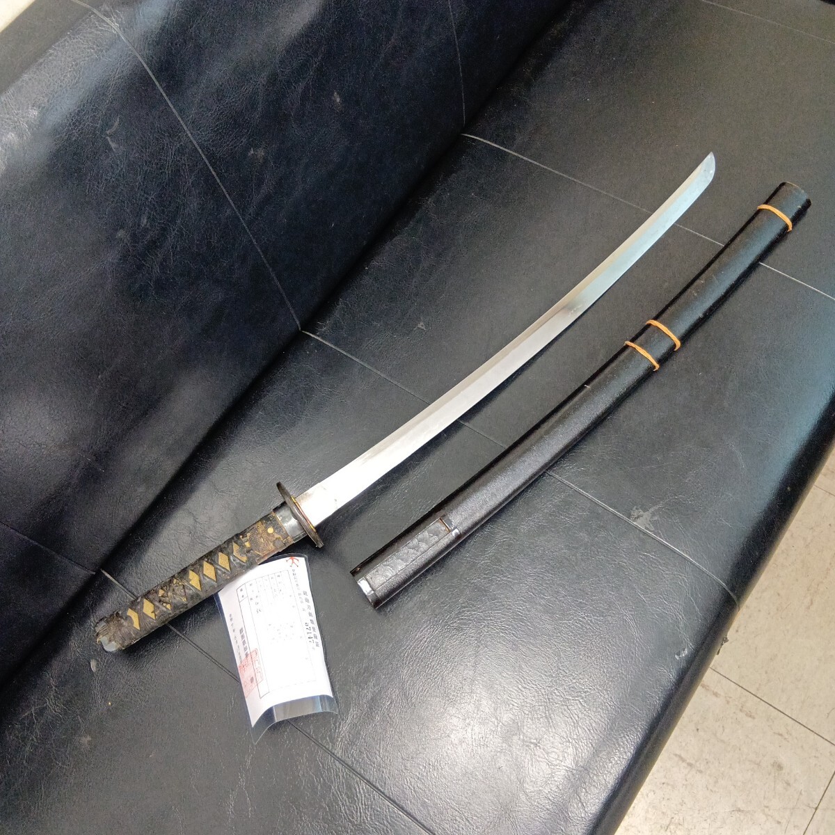 真剣 日本刀長脇差 登録証有 刀装具拵 古美術品 江戸時代 拍卖