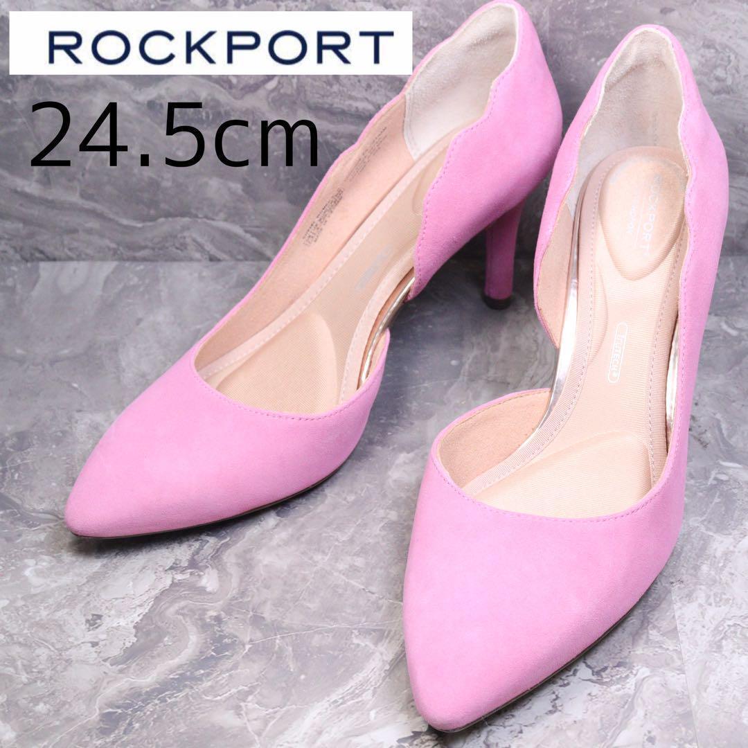 極美品 ロックポート ROCKPORT ピンク デザイン パンプス 24.5拍卖