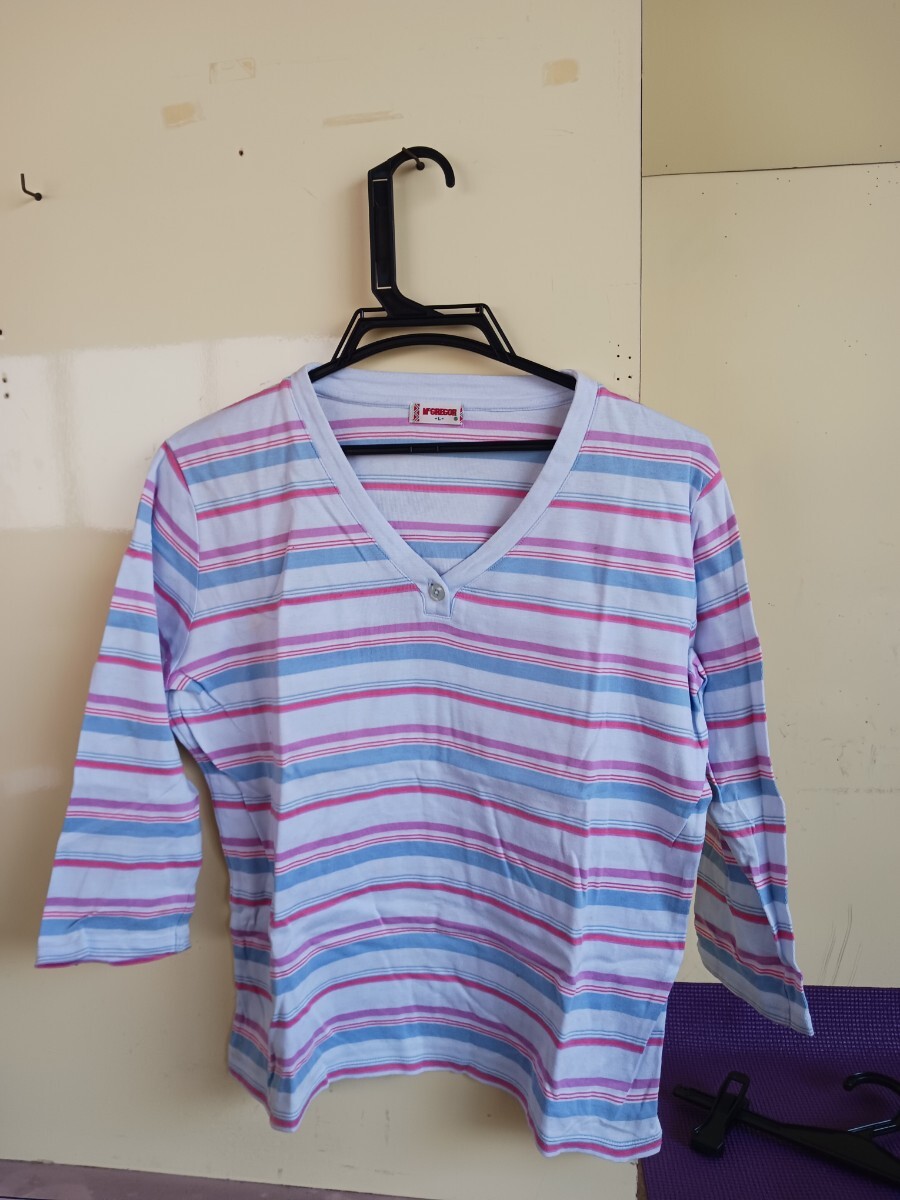 マックレガー シャツ ボーダー Lサイズ ピンク McGREGOR マクレガー拍卖