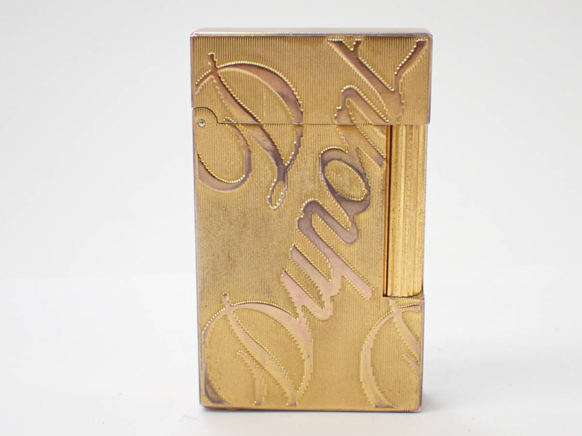 火花確認済み☆S.T.Dupont デュポン ガスライター ローラー式 ゴールドカラー 喫煙具 喫煙グッズ/E1946-15246拍卖