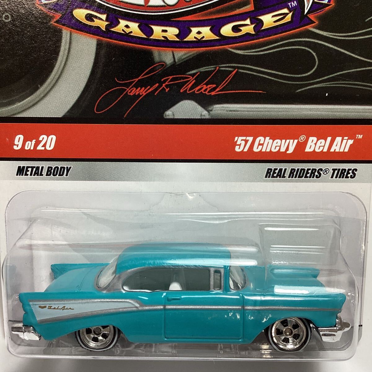 ☆ホットウィール☆ ’57 シェビー ベルエア 水色 LARRY’S GARAGE Hot Wheels 拍卖