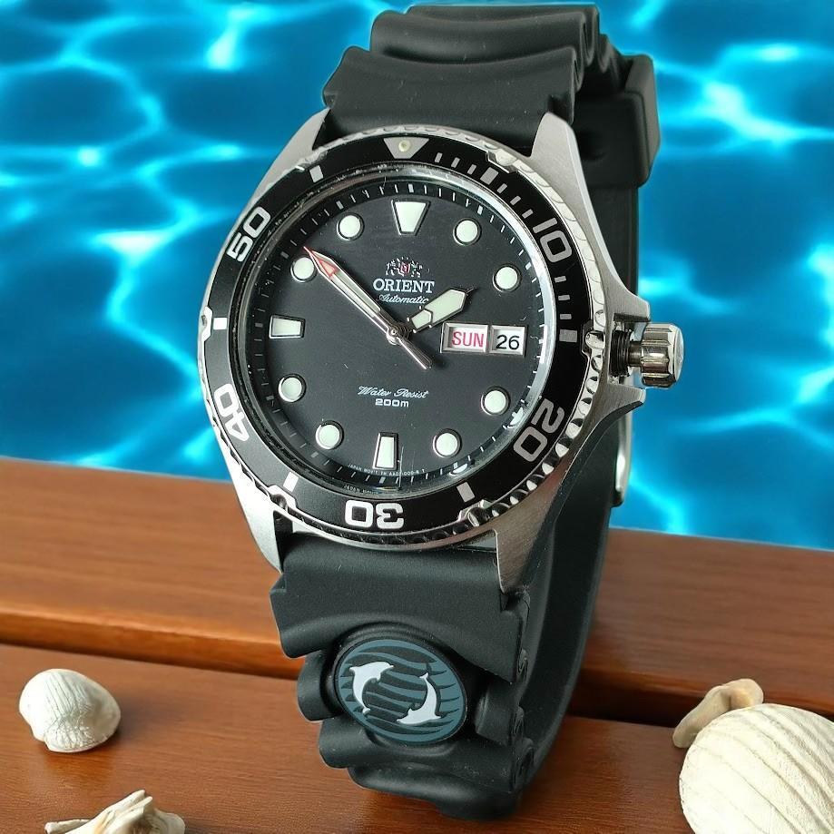 付属品完備 稼働品 ORIENT オリエント レイⅡ ダイバー オートマ 海外限定モデル 自動巻き 腕時計 ラバーベルト ブラック 回転ベゼル拍卖
