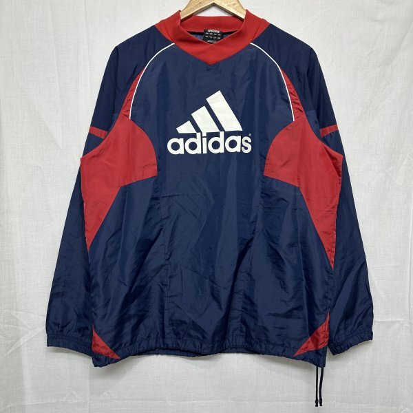adidas アディダス ロング スリーブ 長袖 ピステ ジャケット サッカー フット サル ボール トレーニング ウェア L 紺 ネイビー b21644拍卖