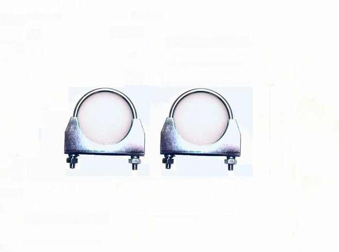 送料無料 (沖縄・離島除く) 汎用U型 約2.5インチ マフラークランプ (使用可能パイプ外径65mm) 2個セット拍卖