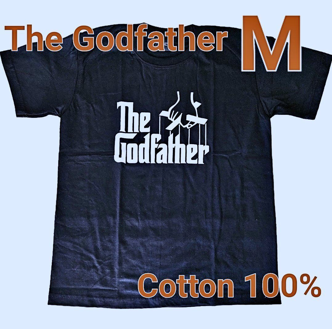 【新品】映画Tシャツ黒ブラックMサイズ ヴィンテージ古着メンズレディース ゴットファーザーThe God father コットン アメリカマフィア拍卖