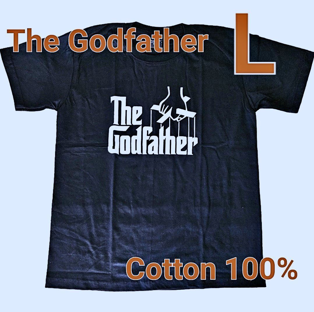 【新品】映画Tシャツ黒ブラックLサイズ ヴィンテージ古着メンズレディース ゴットファーザーThe God father コットン アメリカマフィア拍卖