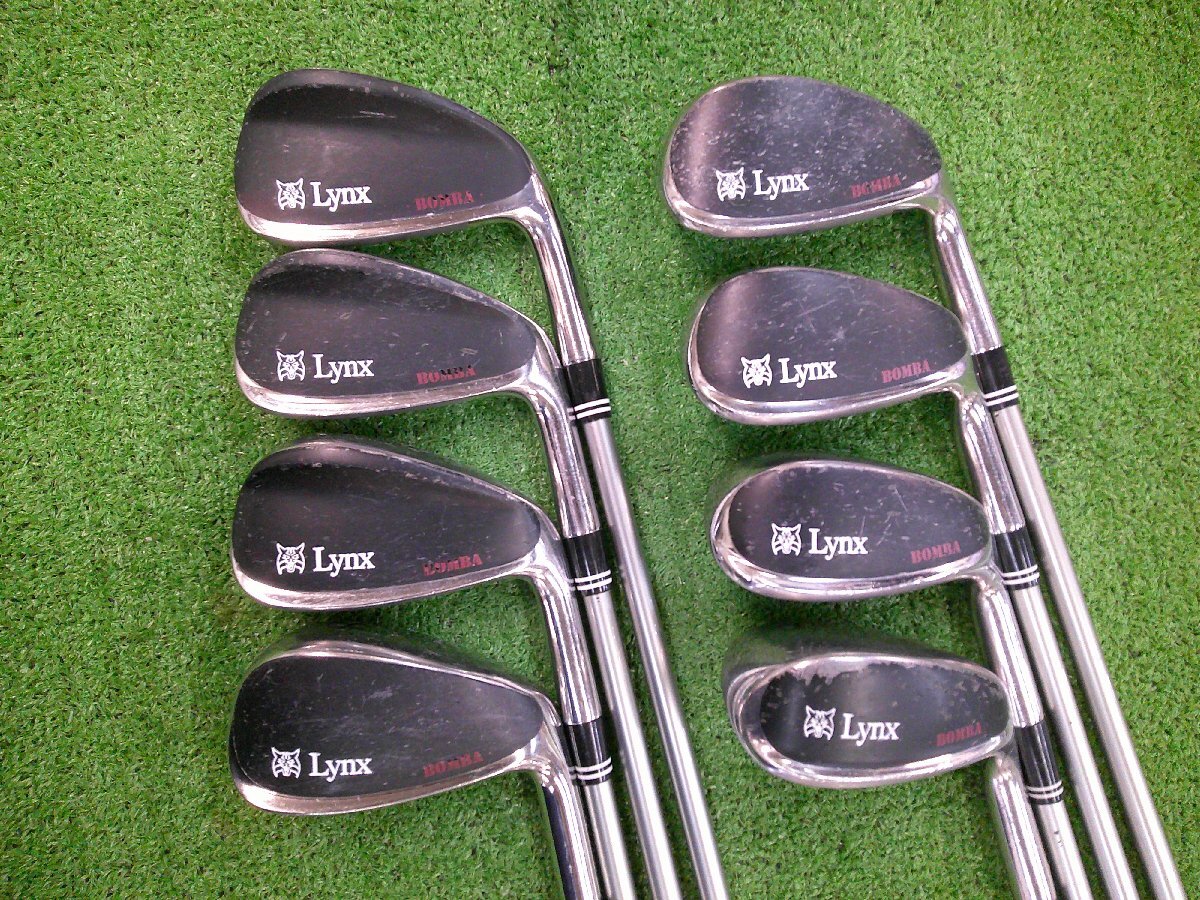 3#3434【Lynx】BOMBA アイアン8本セット/フレックス:カーボンR シャフト:純正【小樽店】拍卖
