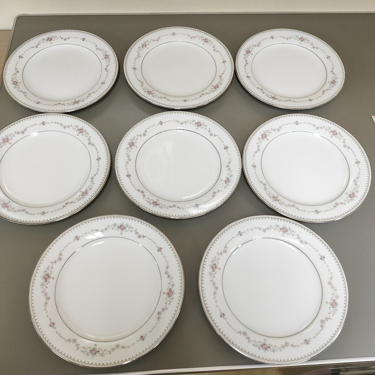 【ノリタケ 平皿プレート 8枚セット】 花柄 食器 洋食器 Noritake【C8-1③】0604拍卖