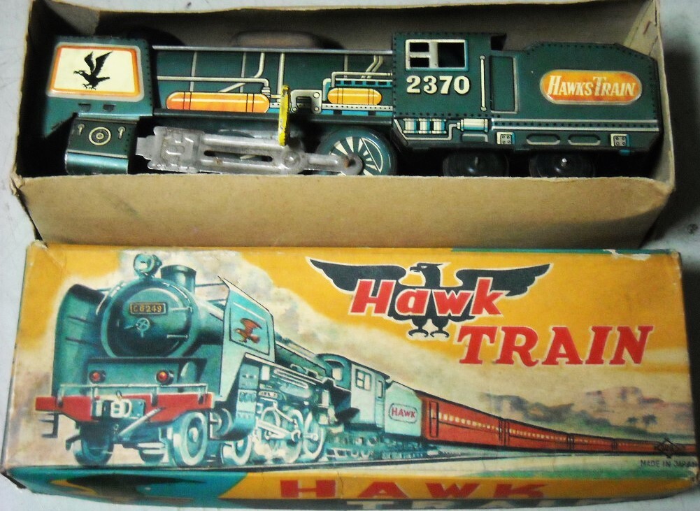 C6249 ホークトレイン ぜんまい不動品 箱付*ダイヤ 寺井商店 1950年代の日本製拍卖