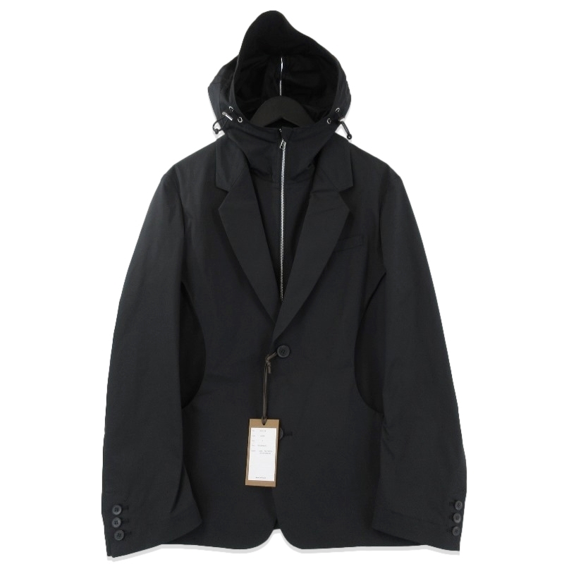 未使用 NVRFRGT ネヴァーフォーゲット ブレザー NF251J04 Detachable Hooded Blazer デタッチャブル ブラック 黒 2 タグ付き 71012494拍卖