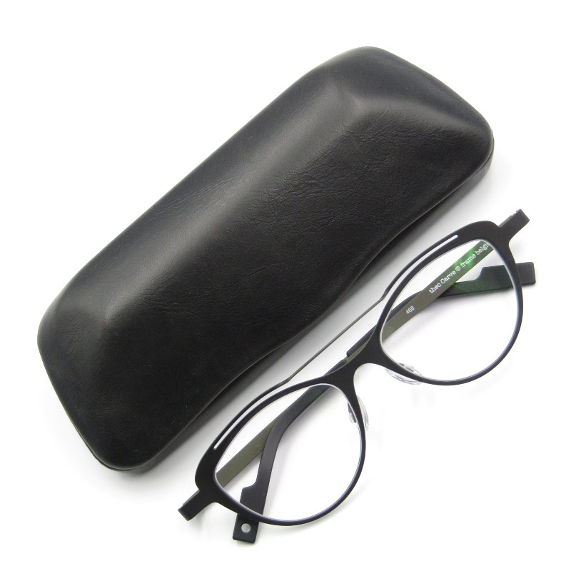 未使用 theo テオ メガネフレーム carve ベルギー製 カーヴ フォック ツーブリッジ シートメタル 468 マットブラック/オリーブ 61002941拍卖