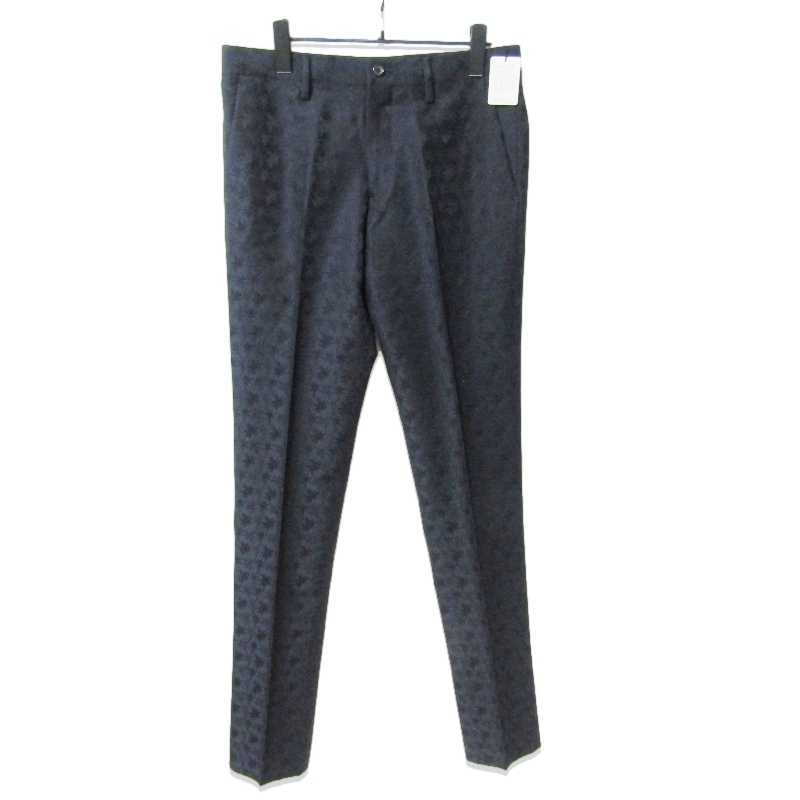 未使用 PS Paul Smith ピーエス ポールスミス トラウザースパンツ PP-SL-48232 PALM TREE JACQUARD 16AW ネイビー M 27110272拍卖