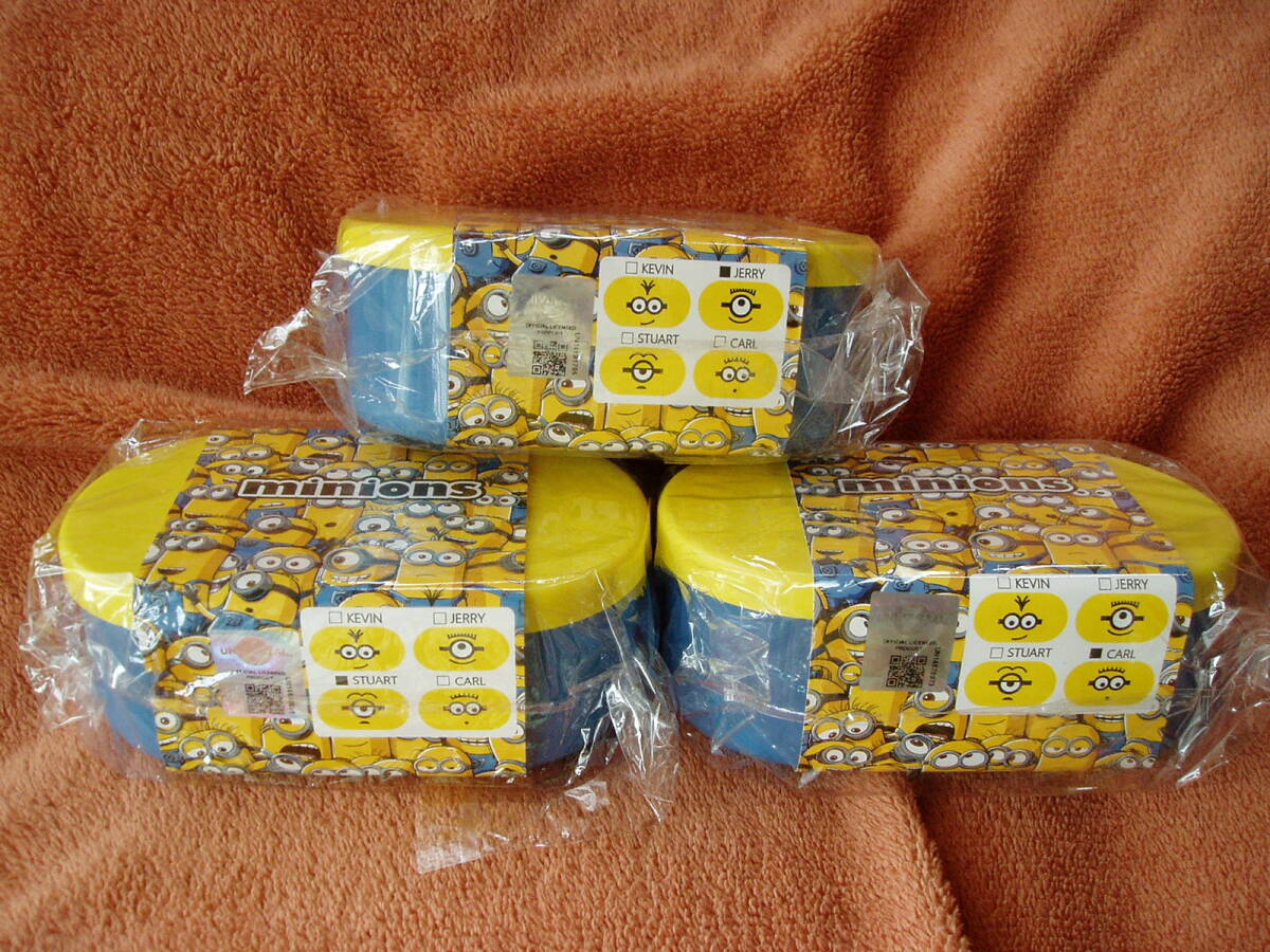 未使用【ミニオンズ】フードコンテナ2個組3種セット 大14.5×8.9×5.7cm小13.5×7.8×4.4cm拍卖