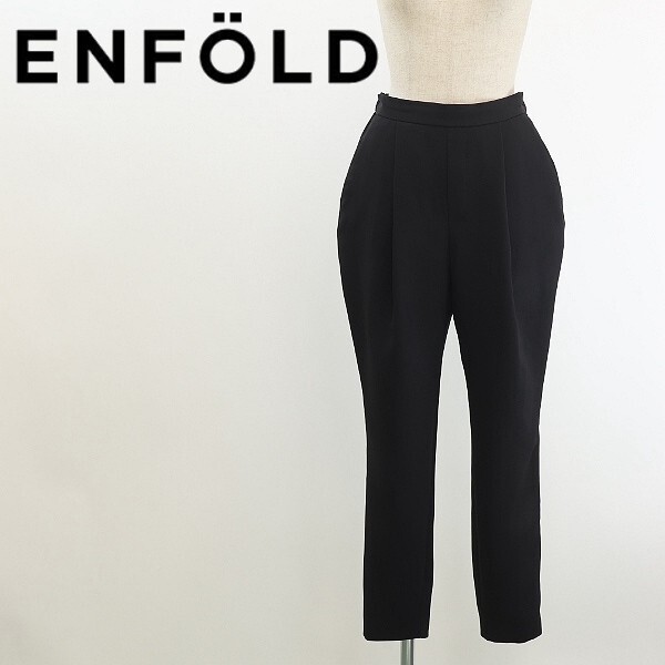 ◆ENFOLD エンフォルド タック ジョッパーズ パンツ 黒 ブラック 36拍卖