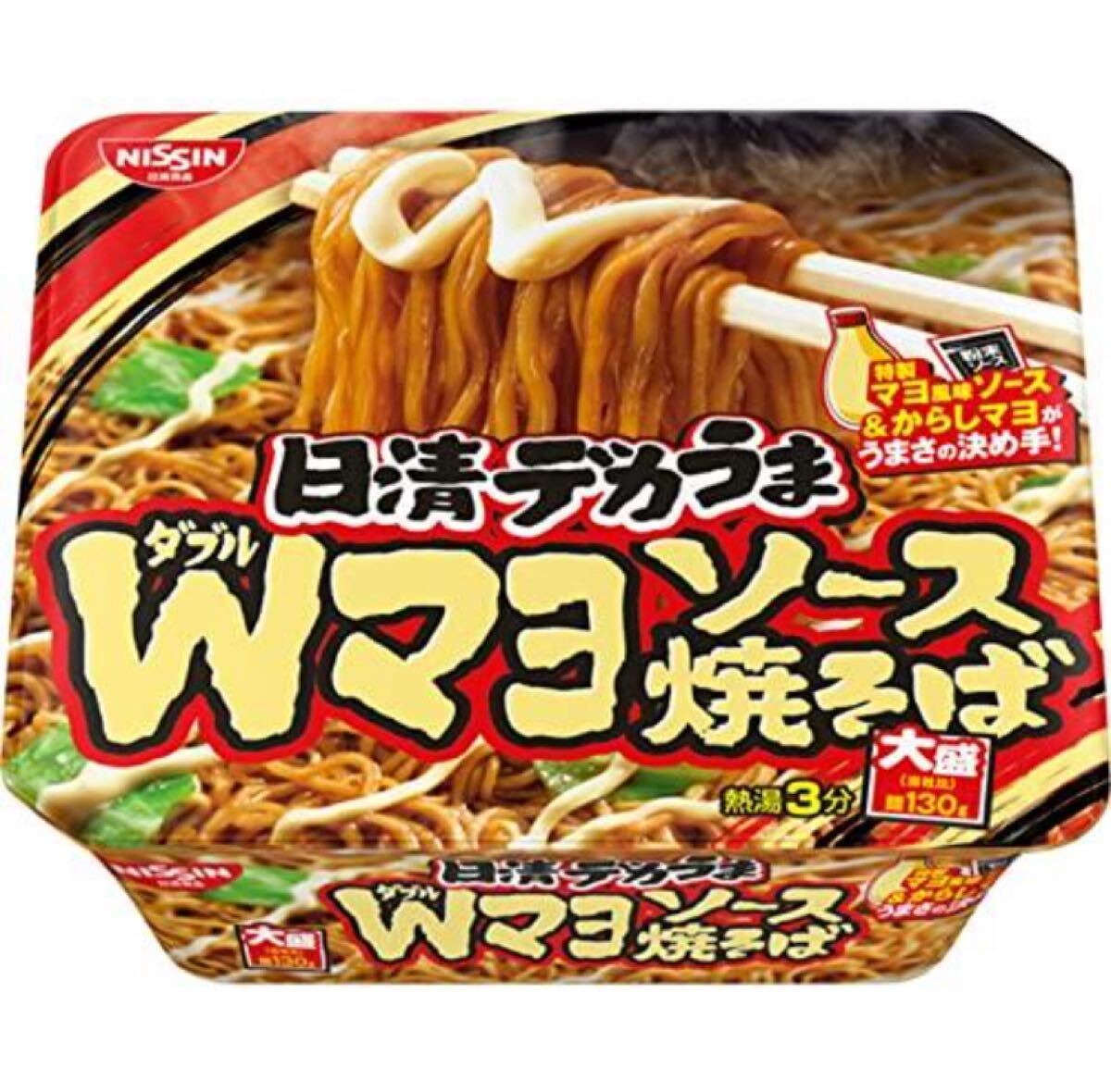 日清食品 デカうま Wマヨソース焼そば 153g ×12個 Wマヨソース焼そば デカうま 日清食品 焼きそば 大容量拍卖