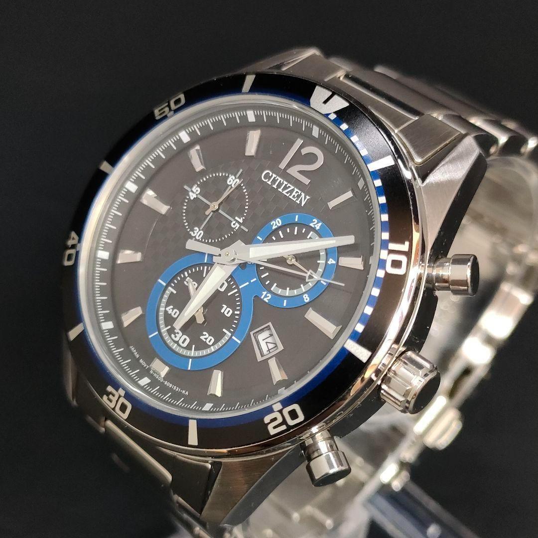 極美品 CITIZEN シチズン H500 ブラック シルバー ソーラー メンズ拍卖