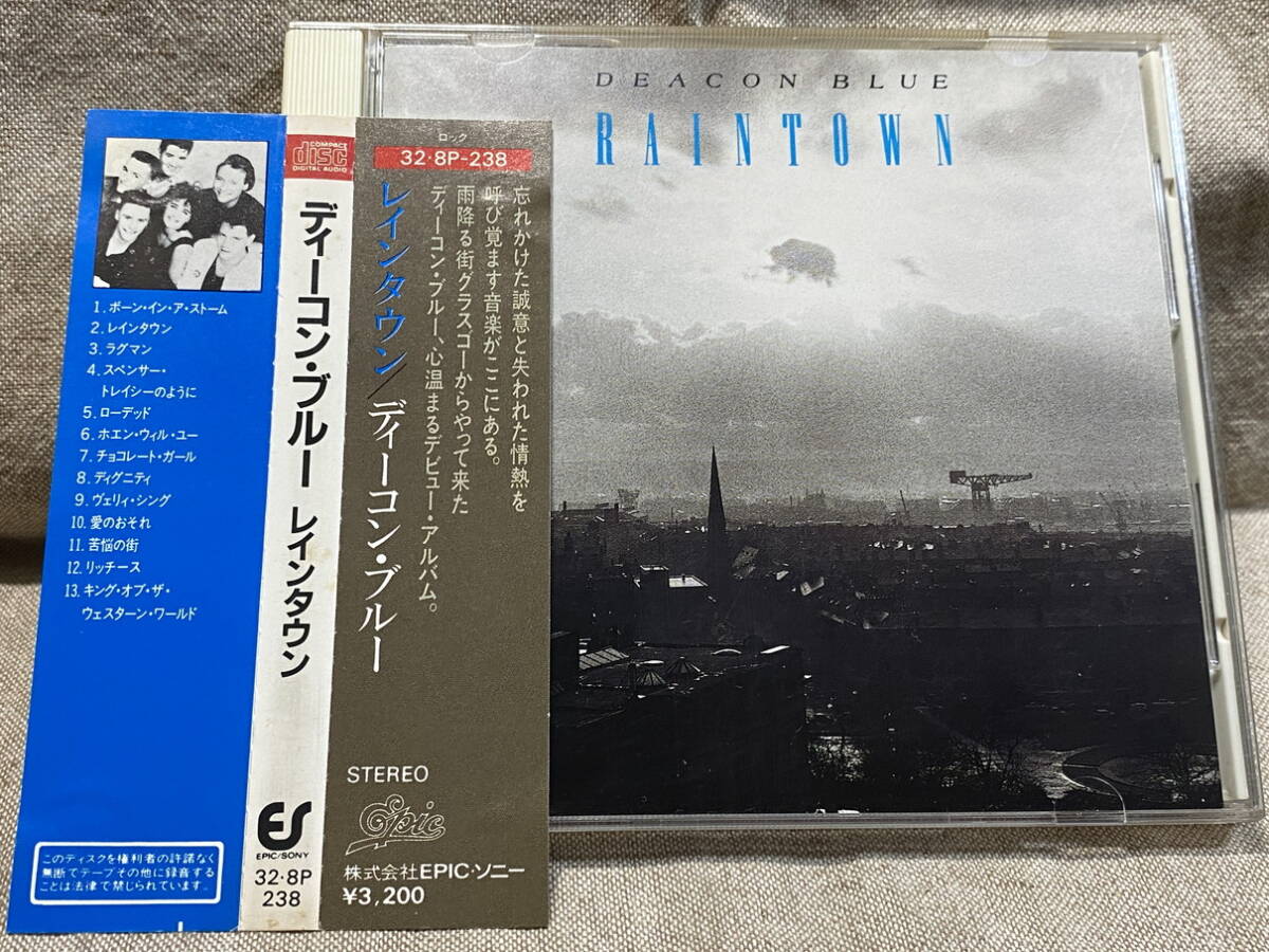 DEACON BLUE - RAINTOWN 32・8P-238 CSR刻印 国内初版 日本盤 税表記なし3200円盤 帯付 廃盤 レア盤拍卖