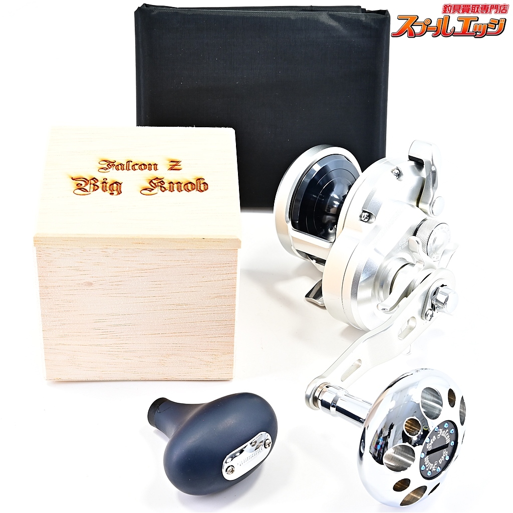 ★☆【シマノ】 12オシアジガー 1501HG シーファルコン ファルコンZ 55mmスーパービッグノブ ブルー装着 SHIMANO OCEA JIGGER SEAFALCON★拍卖