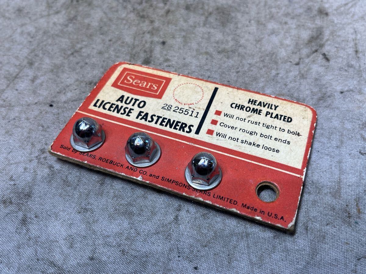 ② NOS 50'S ビンテージ ライセンス ボルト マイナス スクリュー ナンバー リフレクター ハーレー ナックル パン ショベル チョッパー 純正拍卖