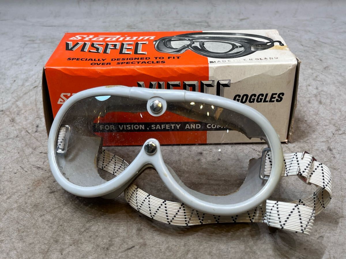 ① NOS 60'S STADIUM VISPEC ビンテージ ゴーグル スタジアム イングランド 純正 旧車 ハーレー トライアンフ ベスパ ヘルメット ジェット拍卖