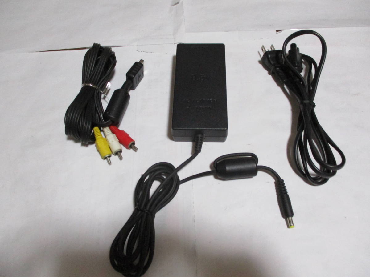PS2 薄型用 ACアダプター AVケーブル 電源コード 3点セット チャンス!!!拍卖