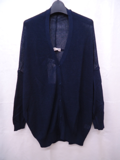 【KCM】nt6-7354100102-16■新品■【ANOTHER BRANCH/アナザーブランチ】ヤッコ衿カーディガン ネイビー系 サイズF拍卖
