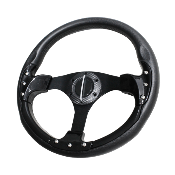 MOMO形状対応 ステアリング Cタイプ黒×黒 35Φ 350mm ハンドル カラー モモ対応 自動車用 MOMO フラットコーン 内装拍卖