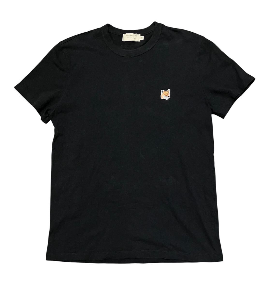 【送料無料】Maison KitsuneメゾンキツネのTシャツ 黒 XSサイズ ブラック拍卖