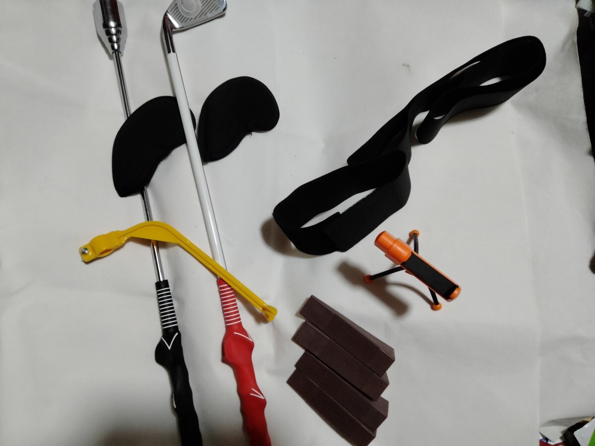 6点 お得 ゴルフ練習器具■短尺アイアン key person trainer 矯正グリップ/スイングトレーナー/両腕矯正スイングベルド/スイングガイドetc拍卖