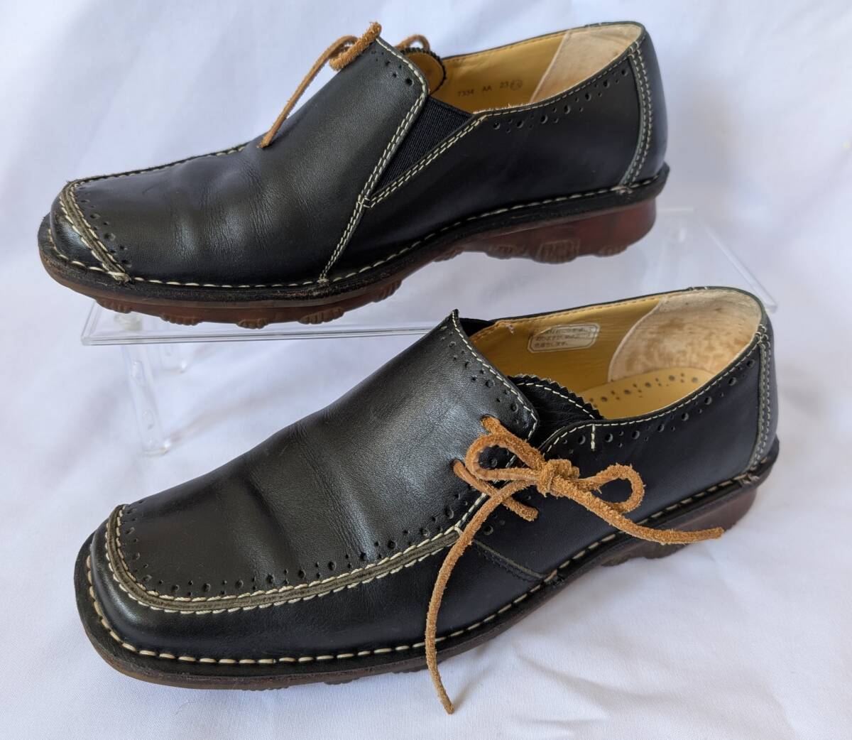 REGAL リーガール レザー スリッポン シューズ 靴 23㎝ *革靴 ブラック拍卖