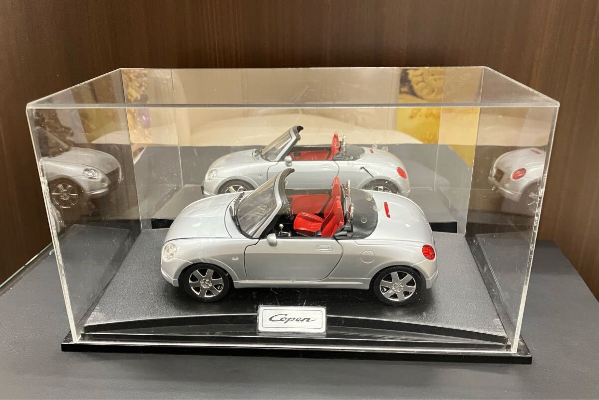 j6e251 ダイハツ コペン  ミニカー DAIHATSU Copen シルバー ケース付き 拍卖