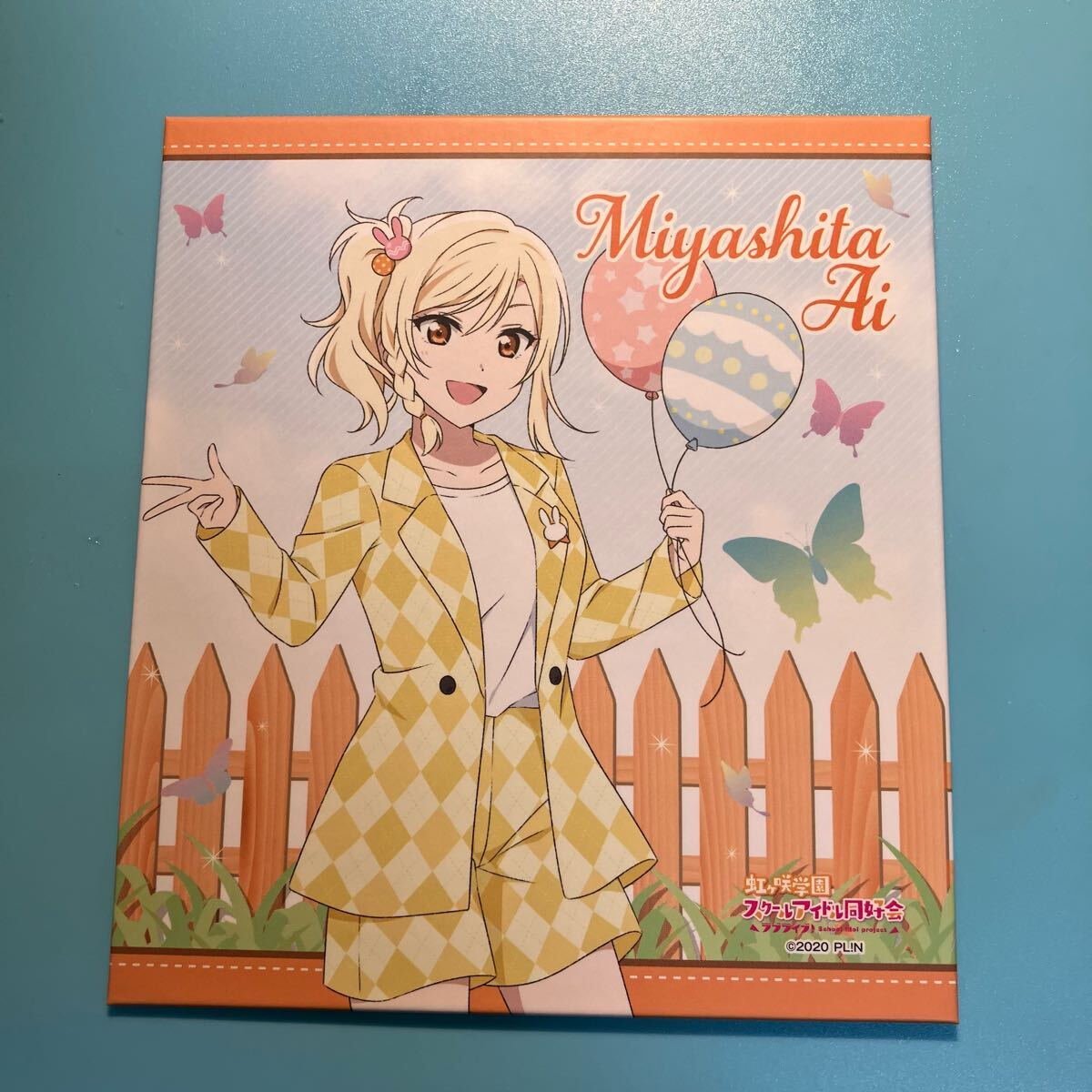 宮下愛【ラブライブ 虹ヶ咲スクールアイドル同好会】Gigoコラボカフェ セガコラボカフェ 色紙 ⑨拍卖