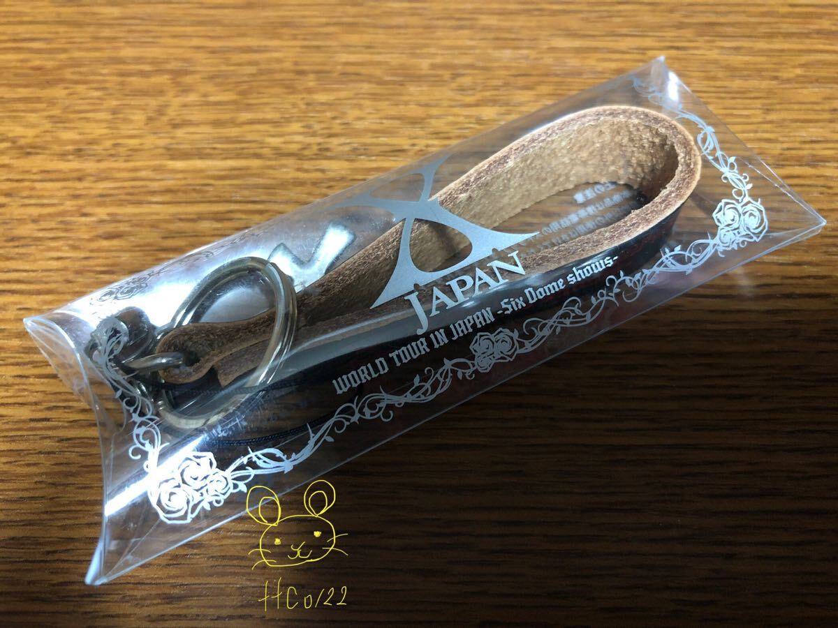 未使用 X JAPAN(Xジャパン) WORLD TOUR IN JAPAN -Six Dome shows- 【革製 キーホルダー ストラップ】拍卖
