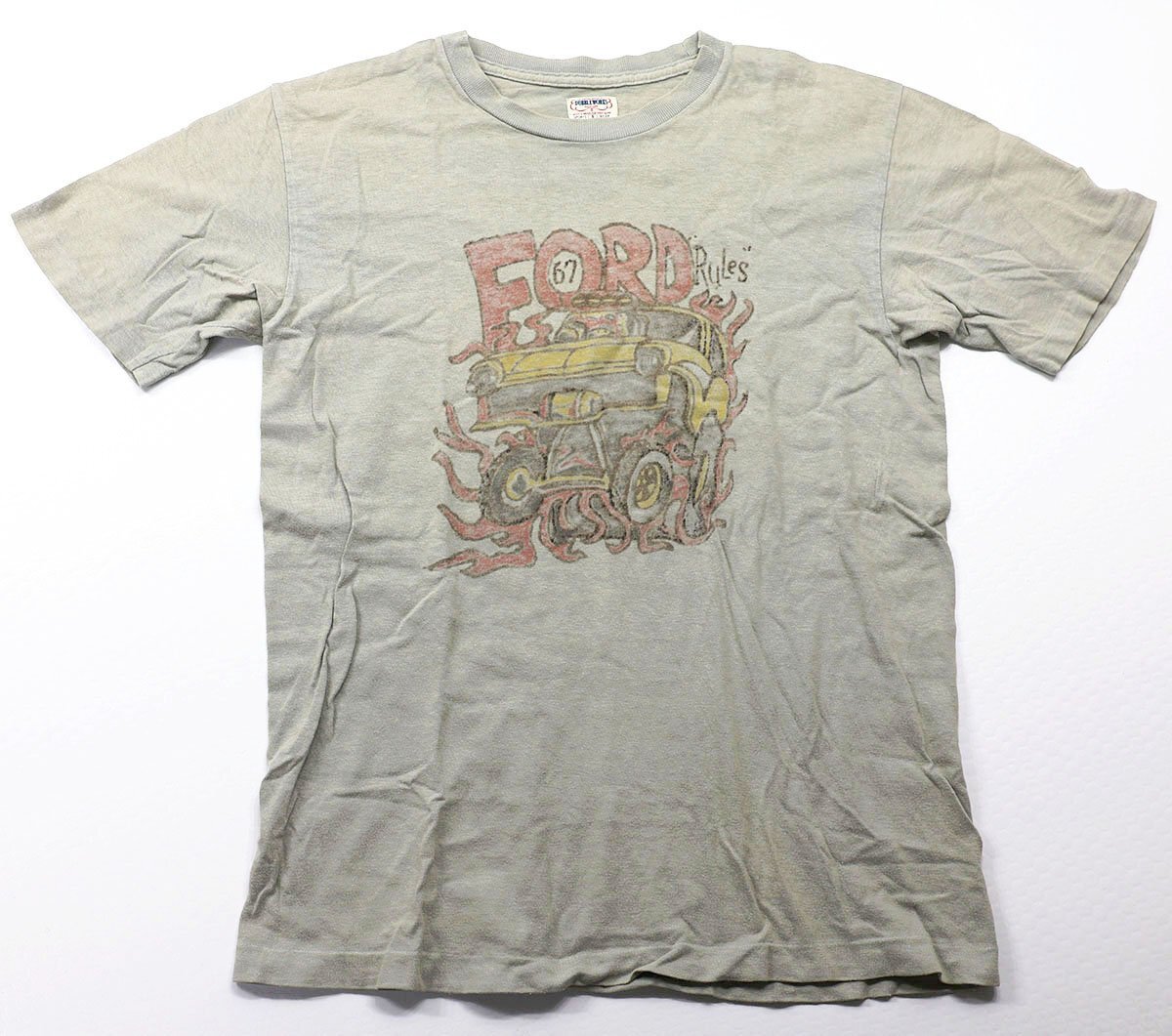 Dubble Works (ダブルワークス) CREW NECK TEE - FORD / クルーネックTシャツ グレー size S / ウエアハウス拍卖