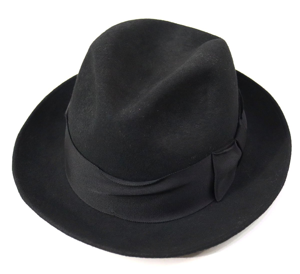 DryBones (ドライボーンズ) Wool Fedora Hat / ウールフェドラハット ブラック size M(58cm) / フェルトハット拍卖